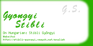 gyongyi stibli business card